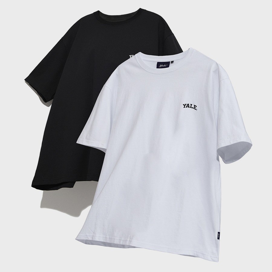YALE 브랜드의 16수 코마사 반팔 티셔츠, 2개 세트 구성