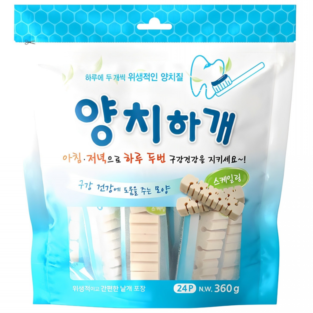 24개입 구성의 양치하개 강아지 덴탈껌