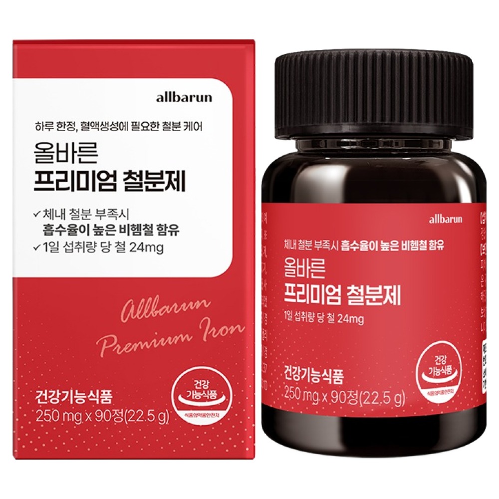 올바른건강식품 프리미엄 철분제: 객관적 지표와 배송 조건