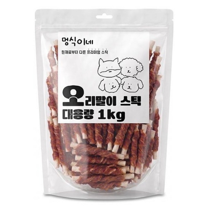 반려견을 위한 멍식이네 대용량 간식껌 정보