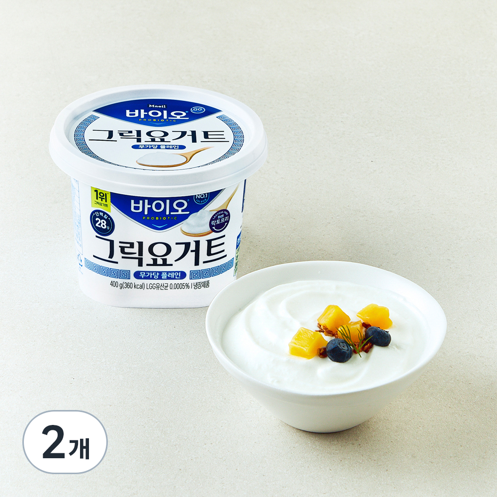 무가당 플레인 그릭요거트를 찾는다면, [로켓프레시] 매일바이오