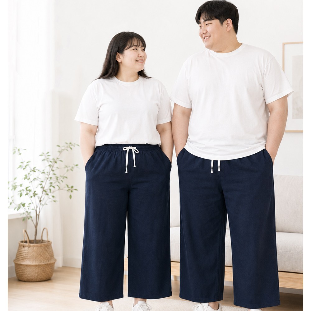 빅사이즈부터 남녀공용까지, 데일리 착용에 적합한 린넨 일자바지