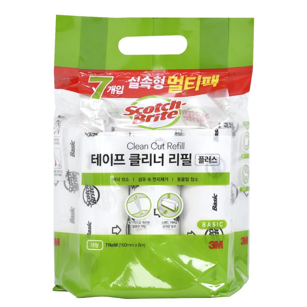 스카치브라이트 실속형 멀티팩 테이프 클리너 리필 7p: 넉넉한 구성으로 준비