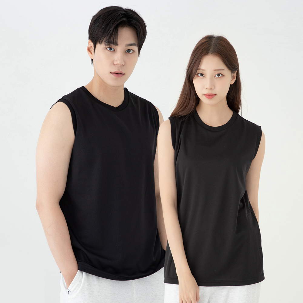남녀공용 기능성 의류를 찾는 분들을 위한 캐럿 민소매 티셔츠